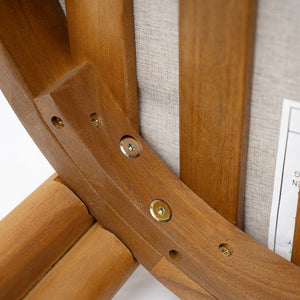 English Elm Christopher Knight Home® - Cove Acacia Wood Armless Dining Chairs Set Of 2 – Stylish Teak Finish & Comfortable Beige Cushions N775P329651T