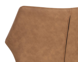 Sunpan James Stackable Dining Chair Set of 2 - Stylish Faux Leather with Unique Backrest Design, Modern Charm Bounce Nut