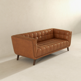 English Elm Ashcroft Furniture - Addison Leather Sofa (84" Cognac)