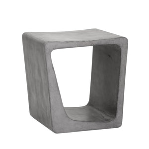 Sunpan Darwin Concrete End Table - Unique Irregular Shape, Stylish Indoor/Outdoor Accent for Any Space