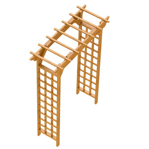 English Elm Wooden Garden Arch Solid Frame Backyard Trellis for Climbing Plants Wedding Ceremony W2640P225585