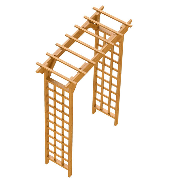 English Elm Wooden Garden Arch Solid Frame Backyard Trellis for Climbing Plants Wedding Ceremony W2640P225585