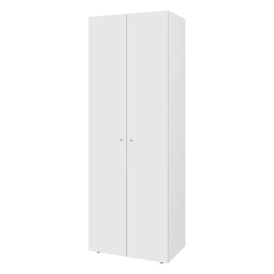 English Elm Armoire 66.9" H With 2 Doors & 4 Shelves - Modern White Storage Solution For Bedroom Organization B097P395912