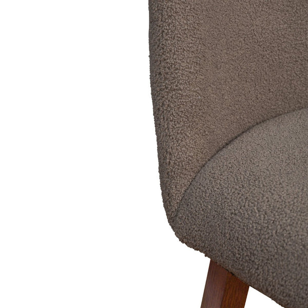 English Elm Amelia Boucle Upholstered Swivel Counterstool with Rubberwood Base for Kitchen Islands B2736P464894