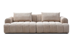 English Elm Modern Chenille Velvet Sectional Sofa Tufted Arc Design for Living Room Apartment W2664S00003