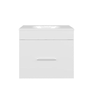 English Elm Colville Floating Wall Mount Vanity Cabinet Matte Finish Modern Bathroom Storage White B092P439917