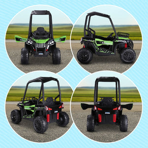 English Elm Aosom 12v Electric Kids Ride on Utv with Remote Control Suspension and Music System W2225P229347