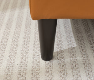 English Elm 94.5 Inch L-Shaped Genuine Leather Sofa With Left Chaise Lounge - Modern Tan Sectional Comfort W791S00022