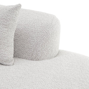 English Elm Christopher Knight Home® - 116" Modern Curved Sectional Sofa with Plush Pearl Upholstery, High-Density Sponge, Chaise Lounge Seating Harmony White+gray N767P263923H