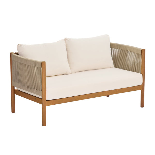English Elm 4-piece Outdoor Seating Set Solid Acacia Wood Woven Rope Resort Patio Lounge N768P381012L_2_N768P381013L