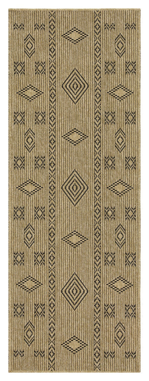 English Elm Earth Jute/Black 5'3" X 7'3" Durable Indoor/Outdoor Area Rug - Stylish, Easy-Care, Pet-Friendly Design B186P198812