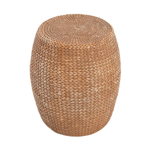 English Elm Christopher Knight Home® - Nydia Weatherproof Drum Side Table — Fireproof MGO, Straw-Weave Texture, Recyclable Eco Design N775P300869B