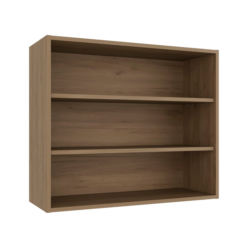 English Elm Chinle Three Tier Open Wall Cabinet Melamine Shelving for Kitchen Pantry Storage B128P485404