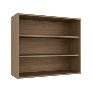 English Elm Chinle Three Tier Open Wall Cabinet Melamine Shelving for Kitchen Pantry Storage B128P485404