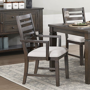 English Elm Classic 7-Piece Dining Set In Dark Espresso Finish With Extendable Table & Comfortable Chairs B011S01904