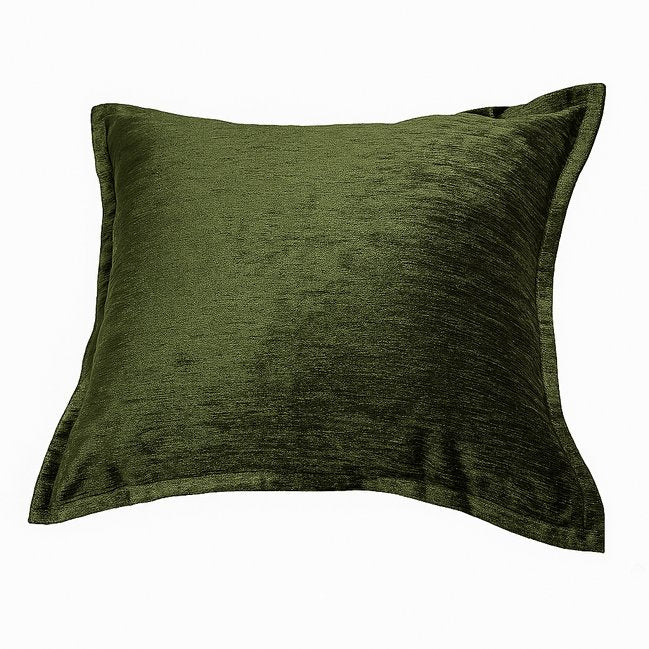 English Elm Homey Velvet Throw Pillow - Luxurious Deep Forest Green Accent For Comfort & Sophisticated Decor B357P357031