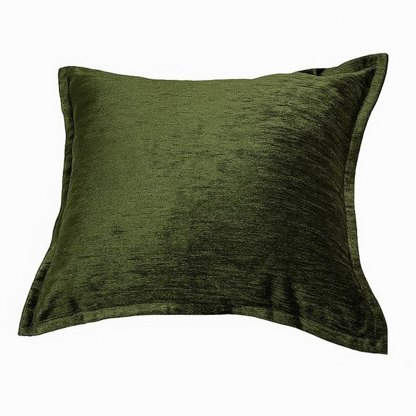 English Elm Homey Velvet Throw Pillow - Luxurious Deep Forest Green Accent For Comfort & Sophisticated Decor B357P357031