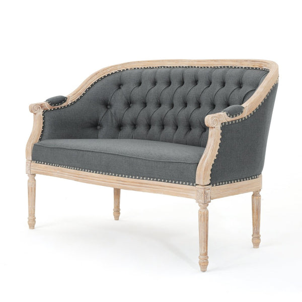 English Elm Chair Chesterfield Loveseat with Tufted Diamond Upholstery Nailhead Trim Birch Frame 60925.00