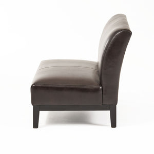 English Elm Love Seat Pu Leather Compact Loveseat with Tapered Rubberwood Legs for Apartments N771P262600W