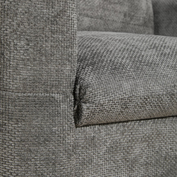 English Elm 42*33" Single Sofa Armchair with Wide Seat, Tufted Chenille, High-Density Foam, Dual USB Charging Ports, Luxe Comfort for Living Rooms Gray N723P305133E