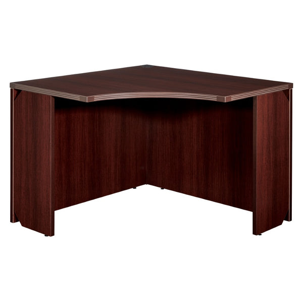 OSP Home Furnishings Corner Desk Shell for Home Office Space Saving Contemporary Workstation with Generous Surface Mahagony NAP-83-MAH