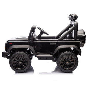 English Elm Licensed Land Rover Defender Ride on Car 24v Dual Motor with Parental Remote Black W1578P339065