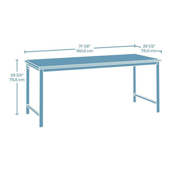 English Elm Desk, Modern Brown Finish With Durable Design For Home Office, Ergonomic Comfort & Versatile Use B356P402700