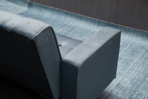 English Elm SOFA Velvet Convertible Sofa Bed with Golden Legs, Solid Wood Frame, Compact Design for Small Spaces Dark Gray B205P246433