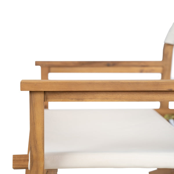 English Elm Christopher Knight Home® - Outdoor Rope Woven Acacia Dining Chair Set with Breathable Backrest and Durable Weather‑Resistant Wood Light Teak 44.25 L x 24.5 W x 10.5 H N776P247429L