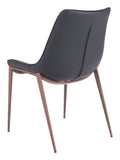 Magnus Dining Chair - Set of 2 Black & Walnut 109933 Zuo Modern