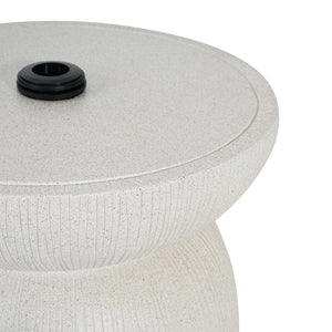 English Elm Odelia Mgo Patio Umbrella Base with Marble Finish Doubles as Outdoor Side Table N775P362772W