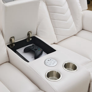 English Elm Manual M073 2-Piece Power Reclining Loveseat Set With Wireless Charger & Led Lights For Modern Living W1805S00128