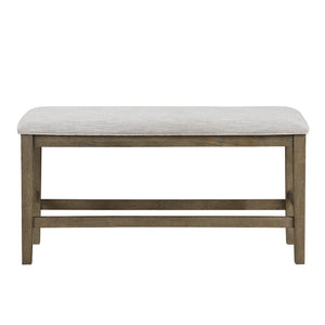 English Elm Stylish 6-Piece Counter Height Dining Set With Bench & Chairs - Light Brown Oak Finish For Comfort! B011P372219-GIGA