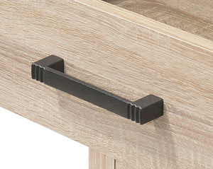 English Elm Sandle Wood Contemporary Nightstand Brown — Compact 23"H x22"W x18"D, Sturdy Particleboard, Sleek Surface, Quick Assembly B078107864