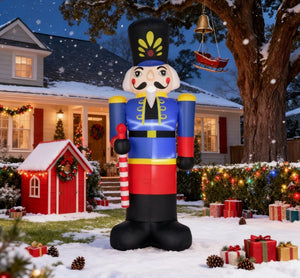 English Elm Blow-up Nutcracker Soldier 8 Foot Tall Led Yard Inflatable Holiday Lawn Decor T3971P414728