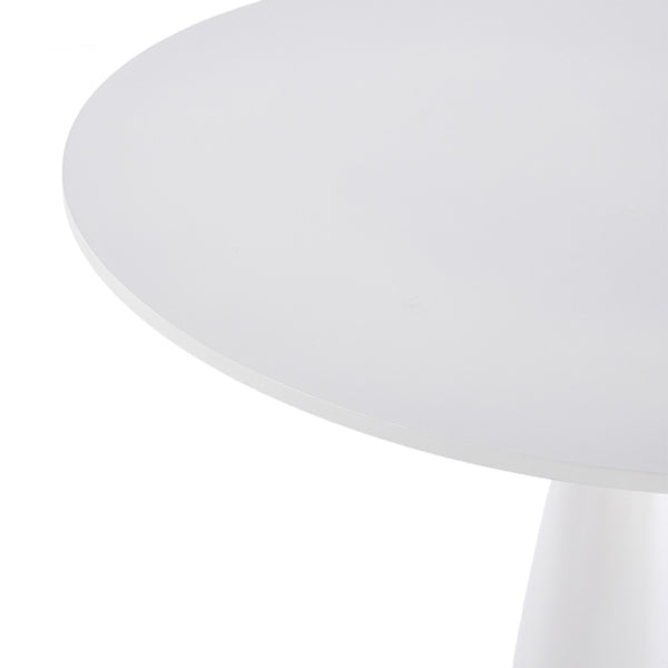 English Elm 31.5inch Tulip Pedestal Round Dining Table White Mdf Mid-century Modern for Small Spaces W3766P410237