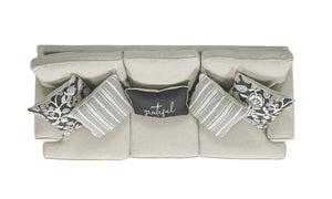 Fusion Awesome Oatmeal Transitional Sofa With Reversible Cushions & Stylish Plaid Pillows For Comfort Khaki Ws,100% Polypropylene 39-00kp Awesome Oatmeal Sofa