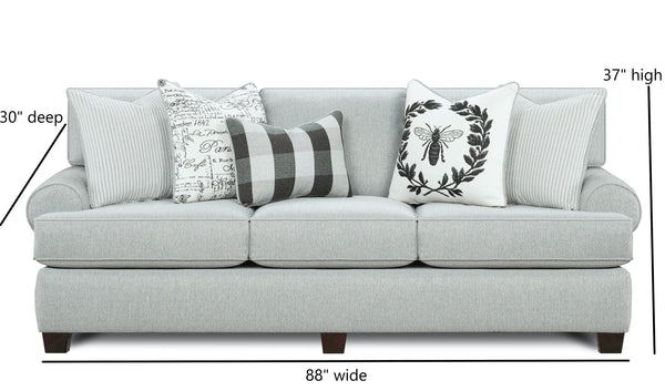 Fusion Dizzy Queen Sleep Sofa With 5 Pillows, Tapered Legs & Reversible Cushions For Ultimate Comfort Multi Ws,84% Polypropylene,16% Polyester 39-04kp Dizzy Iron Queen Sleep Sofa