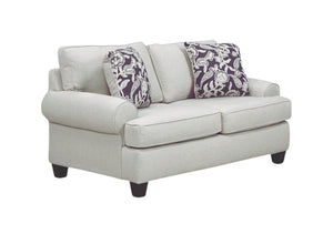 Fusion Awesome Oatmeal Loveseat With Reversible Cushions & Stylish Pillows For A Chic Living Room Upgrade Khaki Ws,100% Polypropylene 39-01 Awesome Oatmeal Loveseat