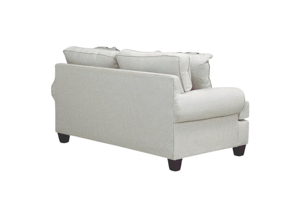 Fusion Awesome Oatmeal Loveseat With Reversible Cushions & Stylish Pillows For A Chic Living Room Upgrade Khaki Ws,100% Polypropylene 39-01 Awesome Oatmeal Loveseat