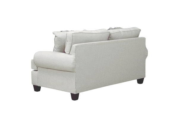 Fusion Awesome Oatmeal Loveseat With Reversible Cushions & Stylish Pillows For A Chic Living Room Upgrade Khaki Ws,100% Polypropylene 39-01 Awesome Oatmeal Loveseat