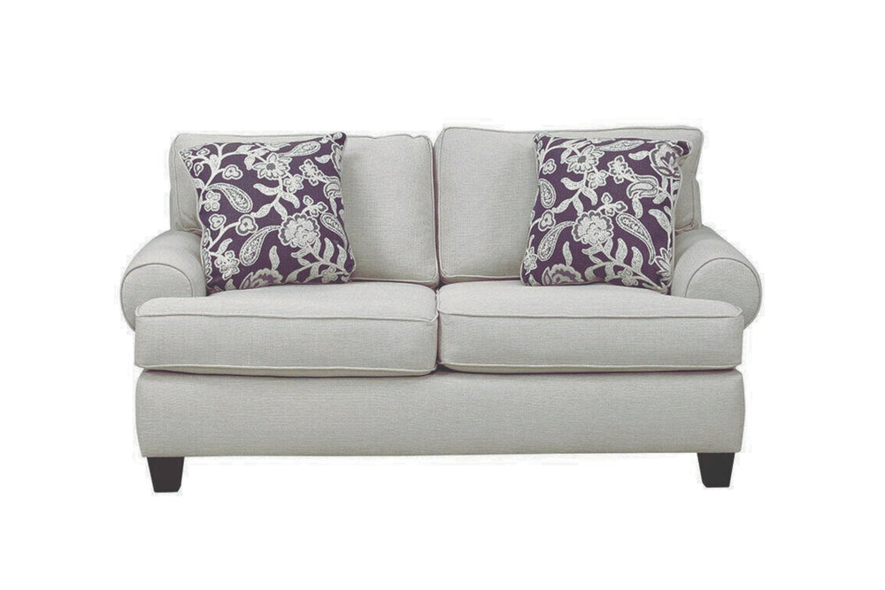 Fusion Awesome Oatmeal Loveseat With Reversible Cushions & Stylish Pillows For A Chic Living Room Upgrade Khaki Ws,100% Polypropylene 39-01 Awesome Oatmeal Loveseat