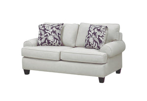 Fusion Awesome Oatmeal Loveseat With Reversible Cushions & Stylish Pillows For A Chic Living Room Upgrade Khaki Ws,100% Polypropylene 39-01 Awesome Oatmeal Loveseat