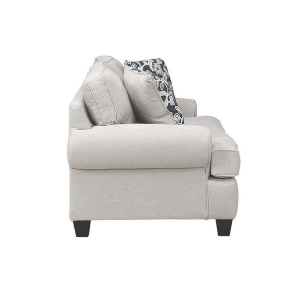 Fusion Awesome Oatmeal Loveseat With Reversible Cushions & Stylish Pillows For A Chic Living Room Upgrade Khaki Ws,100% Polypropylene 39-01 Awesome Oatmeal Loveseat
