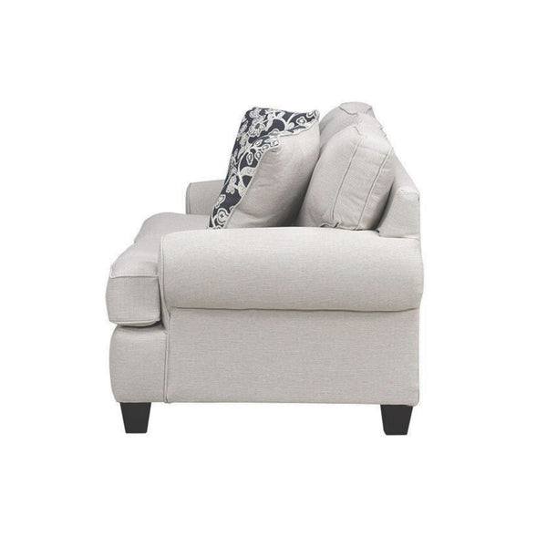 Fusion Awesome Oatmeal Loveseat With Reversible Cushions & Stylish Pillows For A Chic Living Room Upgrade Khaki Ws,100% Polypropylene 39-01 Awesome Oatmeal Loveseat