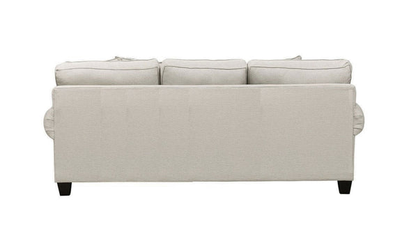 Fusion Awesome Oatmeal Transitional Sofa With Reversible Cushions & Stylish Plaid Pillows For Comfort Khaki Ws,100% Polypropylene 39-00kp Awesome Oatmeal Sofa