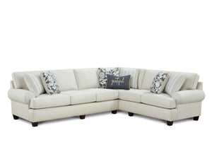 Fusion Awesome Oatmeal Transitional Two-piece Sectional Sofa With Reversible Cushions And Accent Pillows Khaki Ws,100% Polypropylene 39-31l, 33r Awesome Oatmeal Sectional