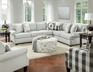 Fusion Dizzy Iron Transitional 2-piece Sectional Sofa With 7 Pillows And Reversible Cushions For Comfort Multi Ws,84% Polypropylene,16% Polyester 39-31l, 33r Dizzy Iron Sectional