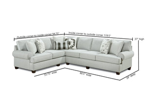 Fusion Dizzy Iron Transitional 2-piece Sectional Sofa With 7 Pillows And Reversible Cushions For Comfort Multi Ws,84% Polypropylene,16% Polyester 39-31r, 33l Dizzy Iron Sectional