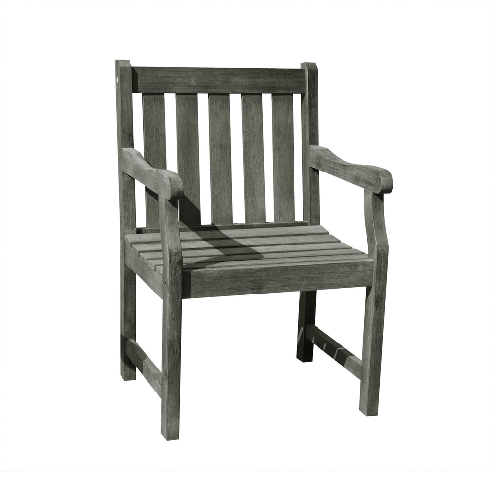 Homeroots Distressed Garden Armchair  Wood 390000